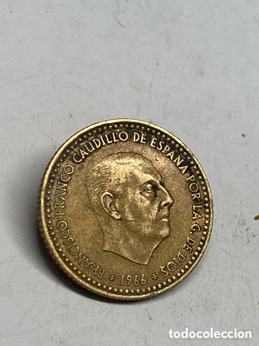 Monedas Franco: Moneda de 1 peseta 1966X45 - Foto 1