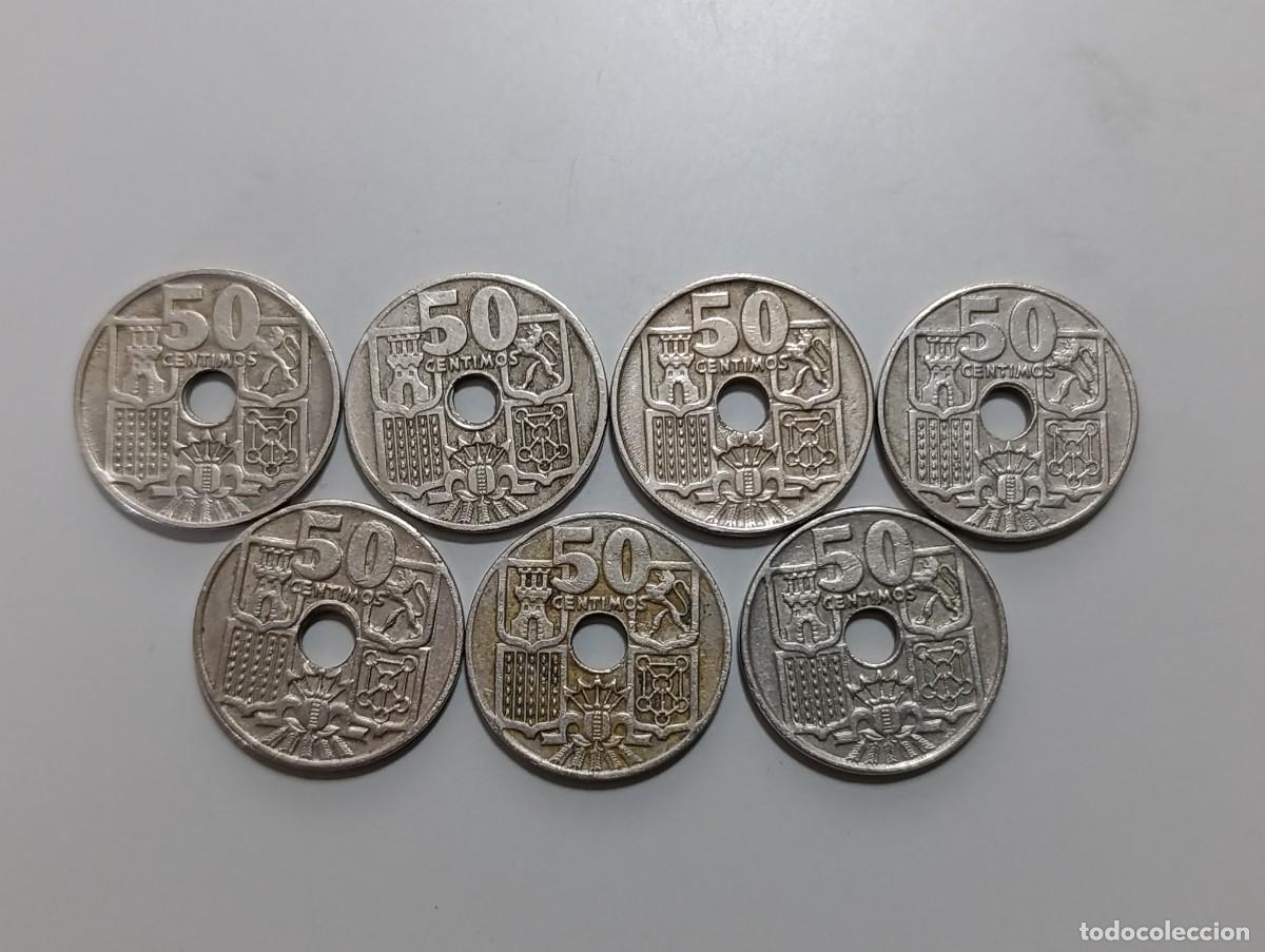 Monedas Franco: Monedas de 50 c&eacute;ntimos 1949 - Foto 2
