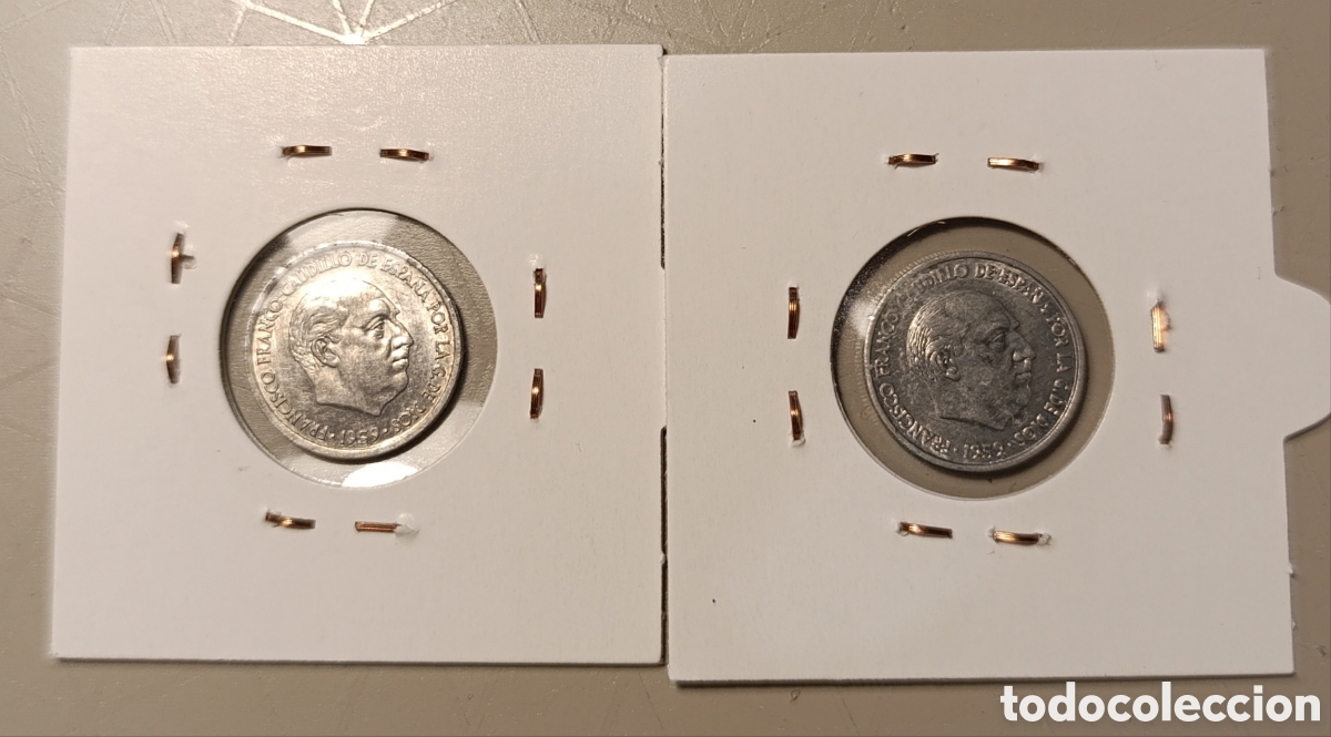 Monedas Franco: 10 c&eacute;ntimos 1949 2 monedas (lote 8) - Foto 2