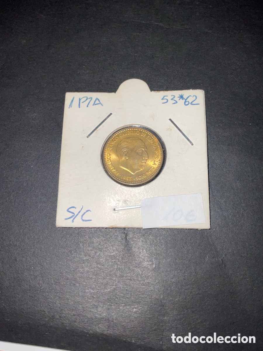 Monnaies Franco: ‼️1 PESETA 1953 *62 S/C‼️