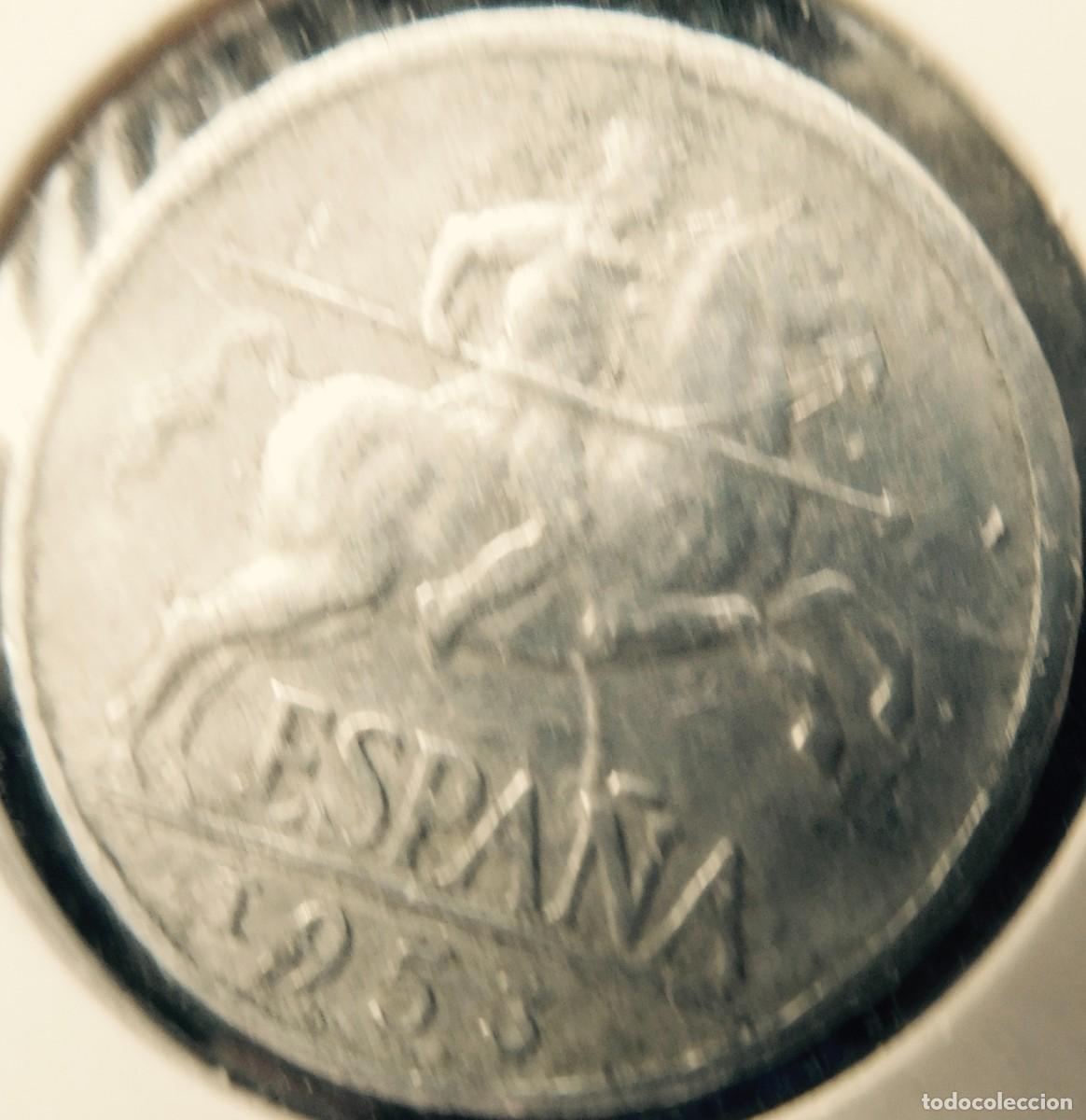 Monedas Franco: Cinco centimos de aluminio de 1953 (perra chica), bc - Foto 1