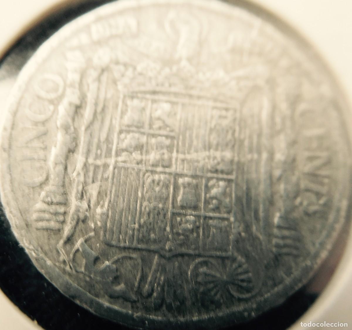 Monedas Franco: Cinco centimos de aluminio de 1953 (perra chica), bc - Foto 2