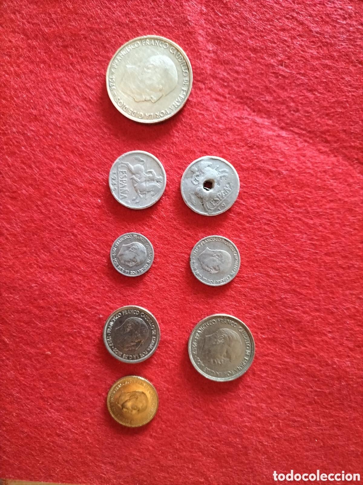 Monedas Franco: Monedas antiguas de diversos pa&iacute;ses. - Foto 4