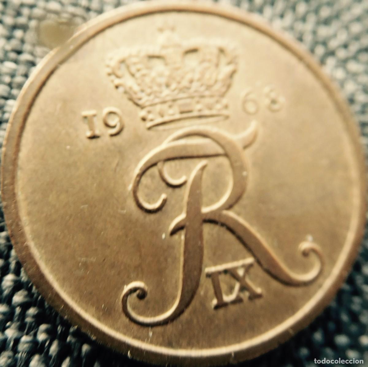 Monedas Franco: Moneda, 5 ore, 1963, Dinamarca, cobre. - Foto 2