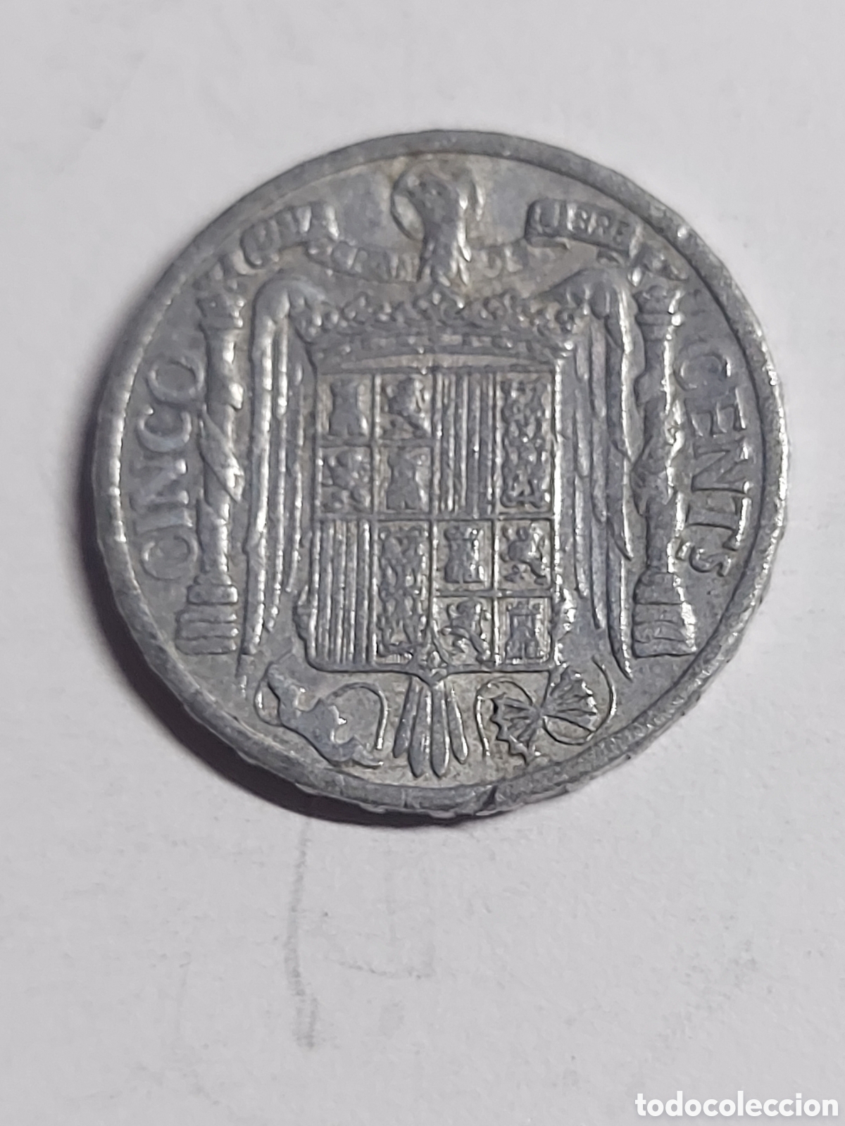 Monedas Franco: MONEDA ESPA&Ntilde;A 5 CENTIMOS 1945 FRANCO - Foto 2