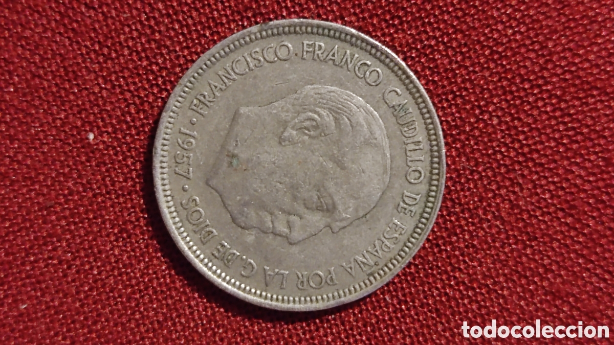 Monedas Franco: Moneda 5 pesetas Francisco Franco - Foto 1