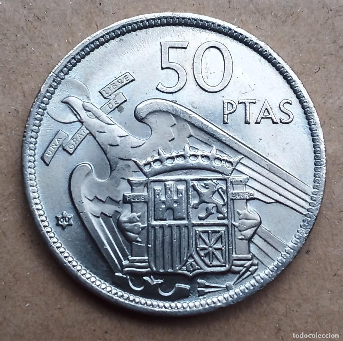 Monedas Franco: 50 PESETAS 1957 * 60 MBC+ - Foto 2