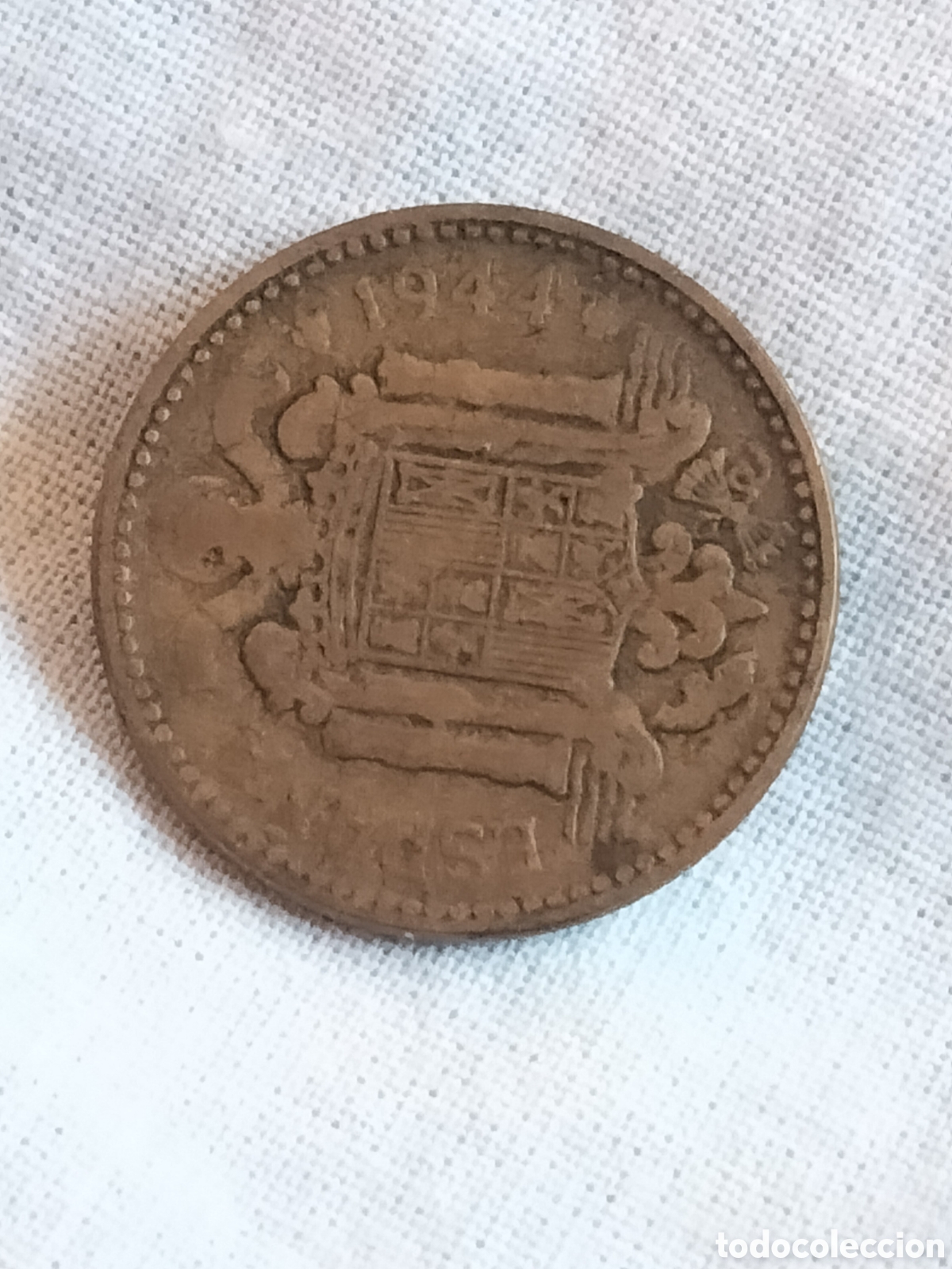 Monedas Franco: Moneda 1 peseta 1944 - Foto 2
