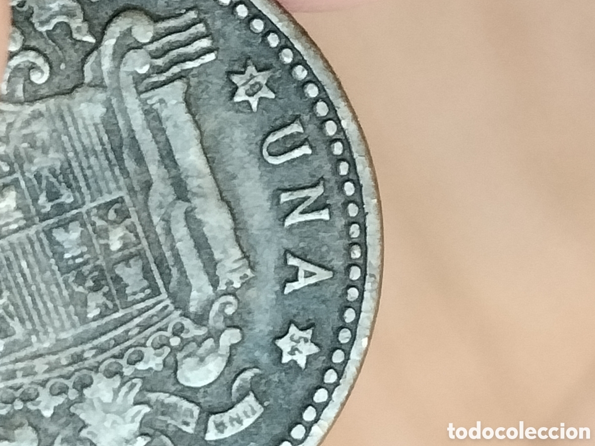 Monedas Franco: Moneda 1 peseta 1947 (*54) - Foto 2
