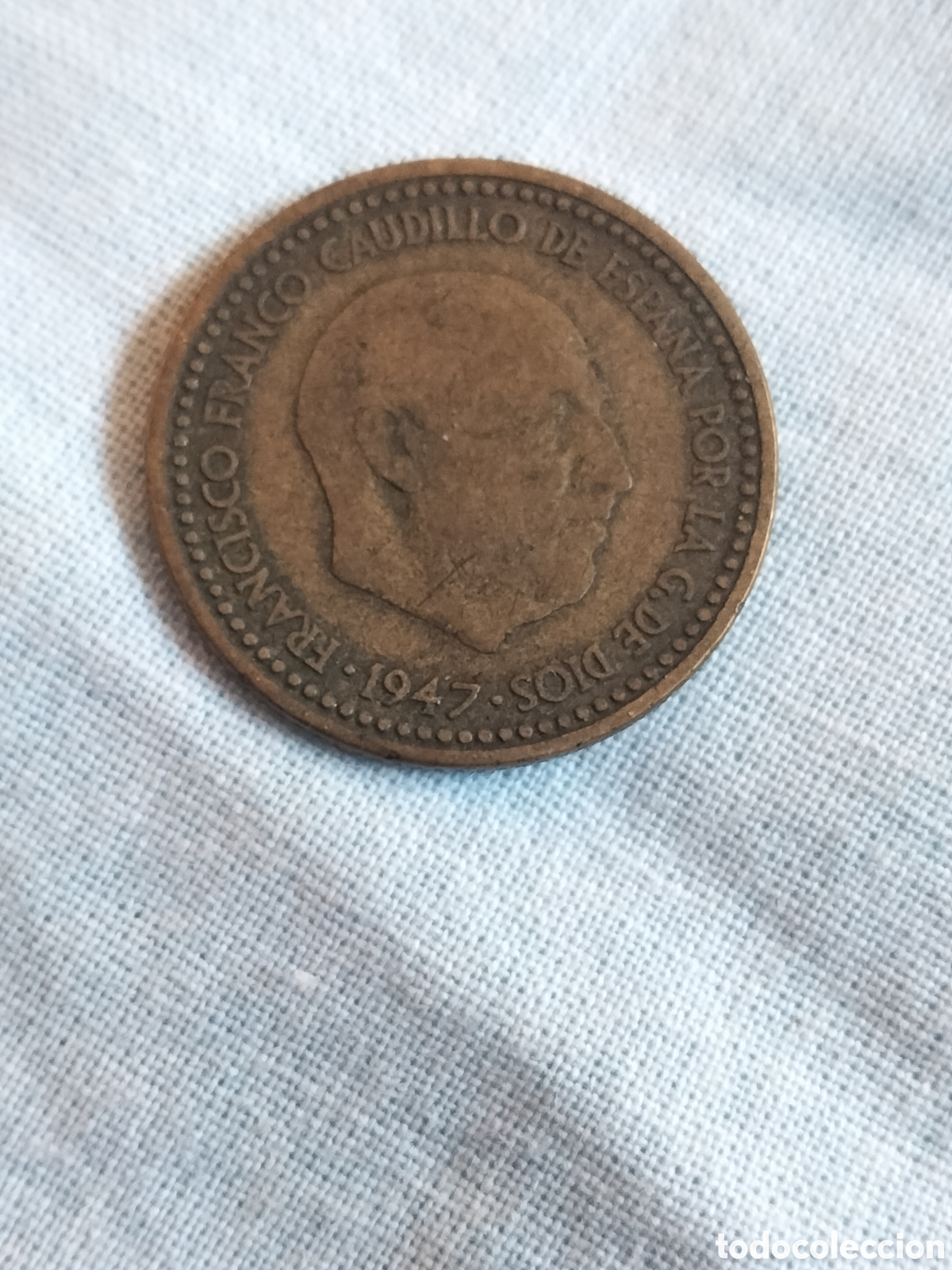 Monedas Franco: Moneda 1 peseta 1947 (*54) - Foto 1