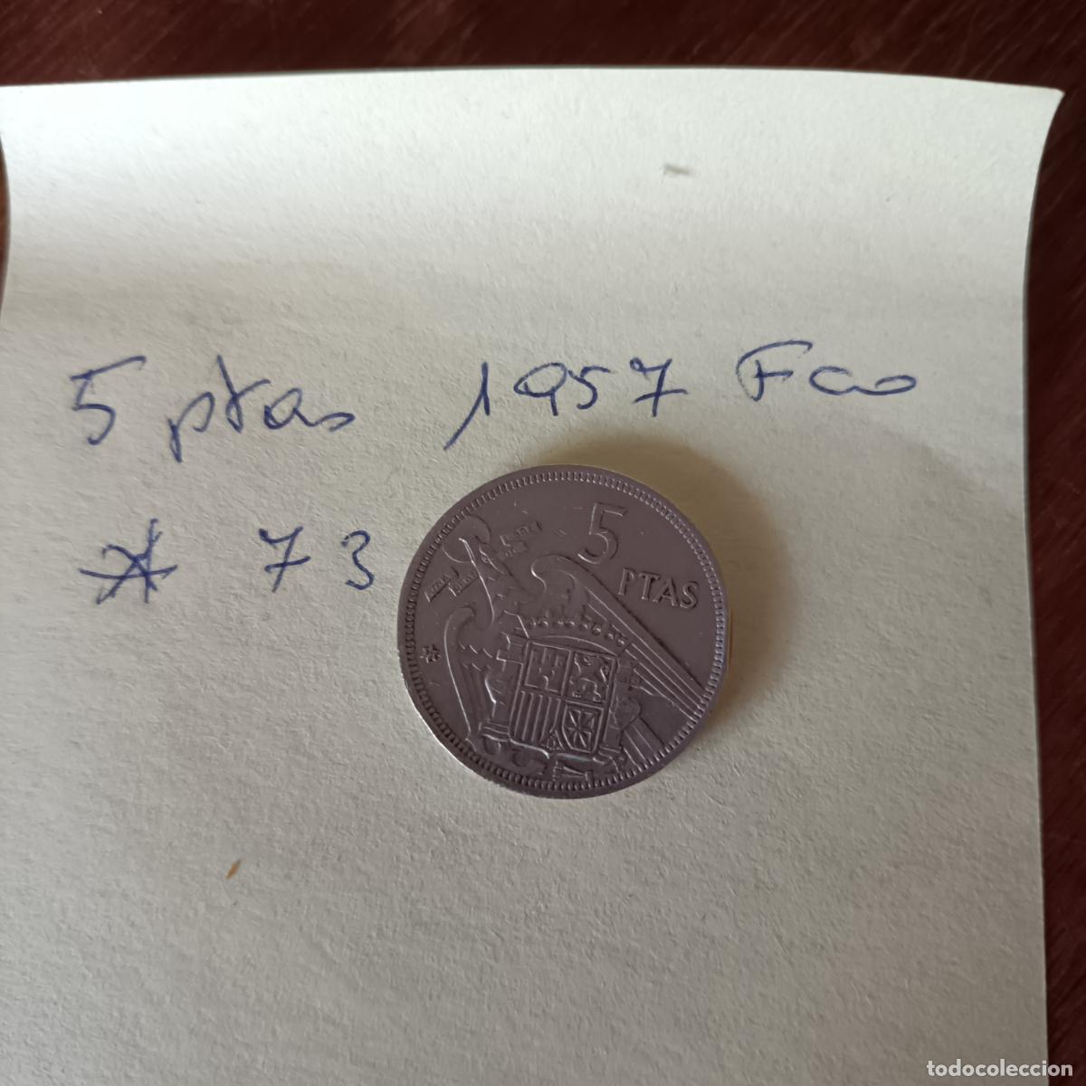 Monedas Franco: moneda de 5 ptas circulada - Foto 2
