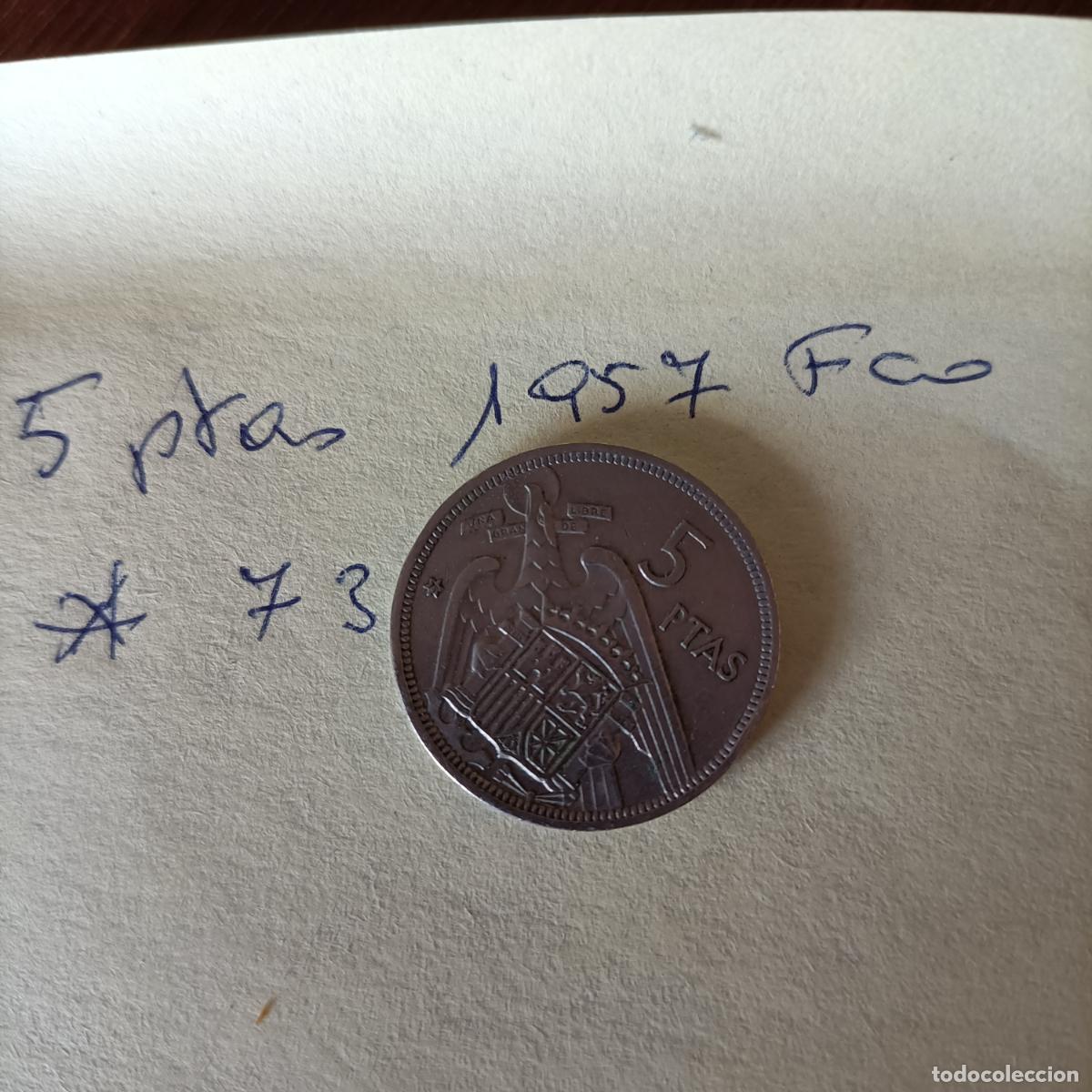 Monedas Franco: moneda de 5 ptas circulada - Foto 1