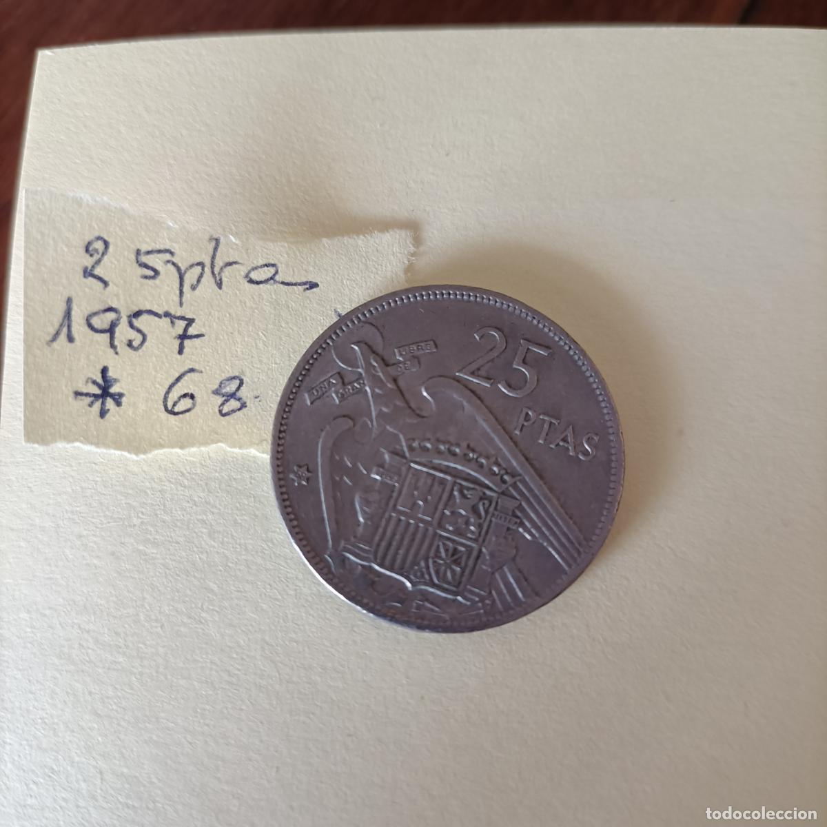 Monedas Franco: moneda de 25 ptas circulada - Foto 2