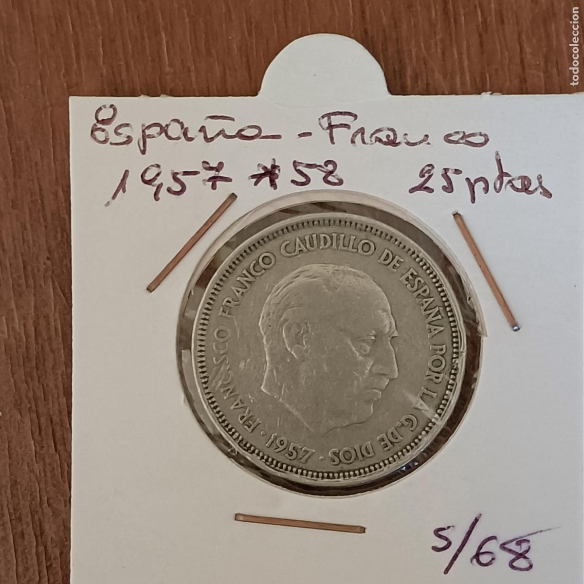 Monedas Franco: moneda de25pts. circulada - Foto 1