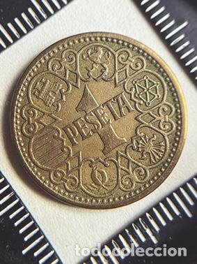 Monedas Franco: Moneda de 1 peseta 1944 MBC - Foto 2