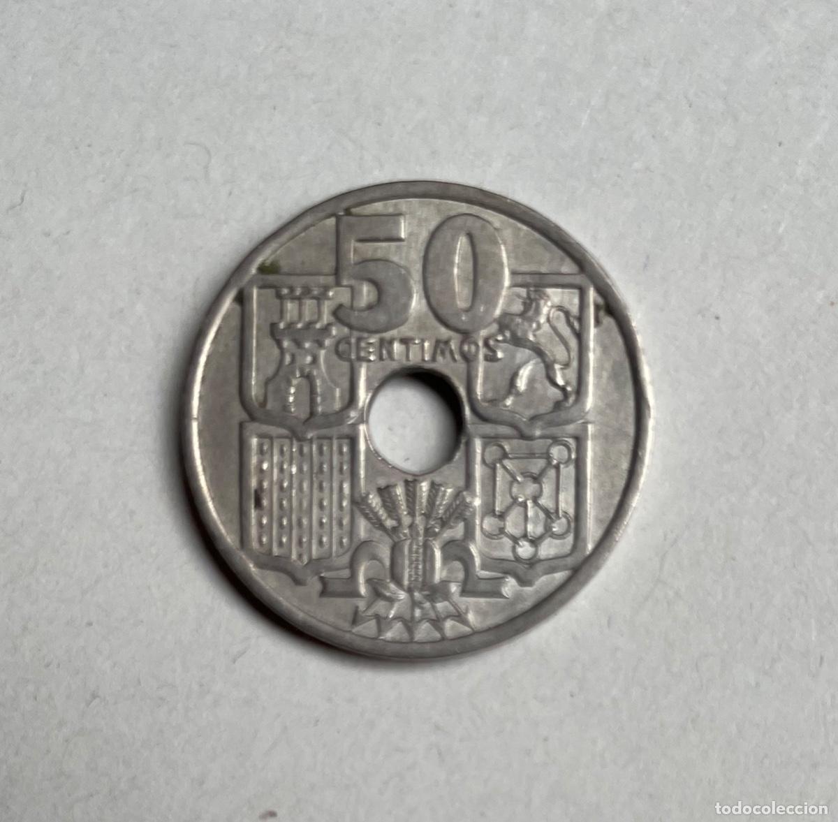 Monedas Franco: Moneda de 50 c&eacute;ntimos 1949 *51 - Foto 3