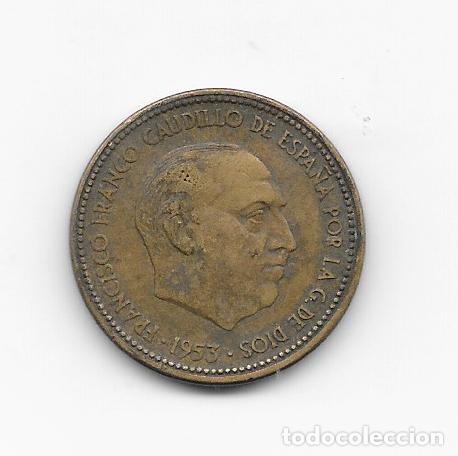 Monedas Franco: Moneda de 2,50 pesetas de 1953 - Foto 1