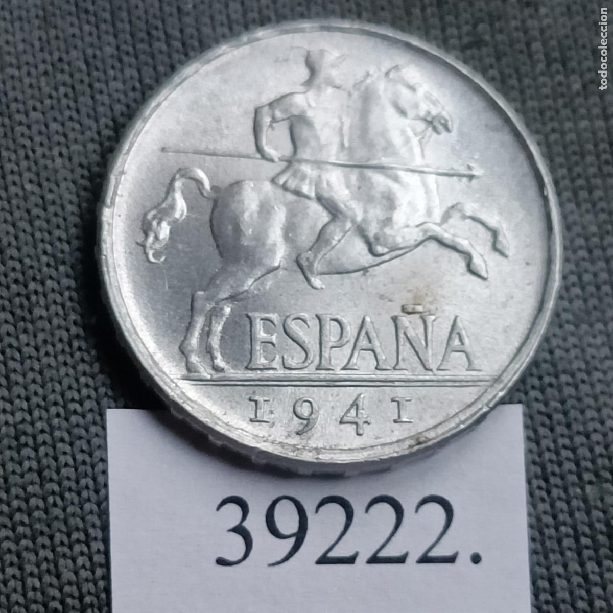 Monedas Franco: Espa&ntilde;a 5 centimos 1941, Franco - Foto 1