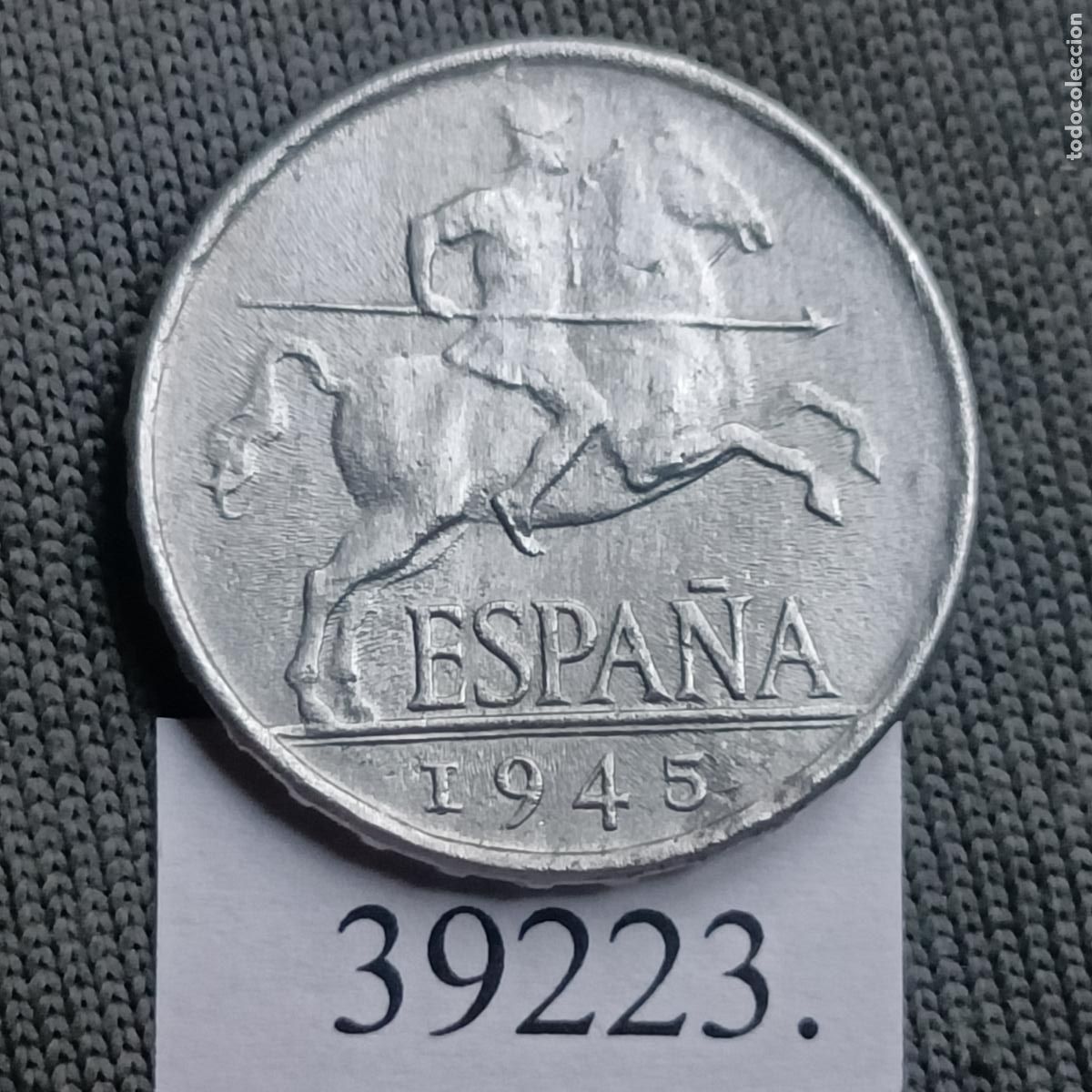 Monedas Franco: Espa&ntilde;a 5 centimos 1945, Franco - Foto 1