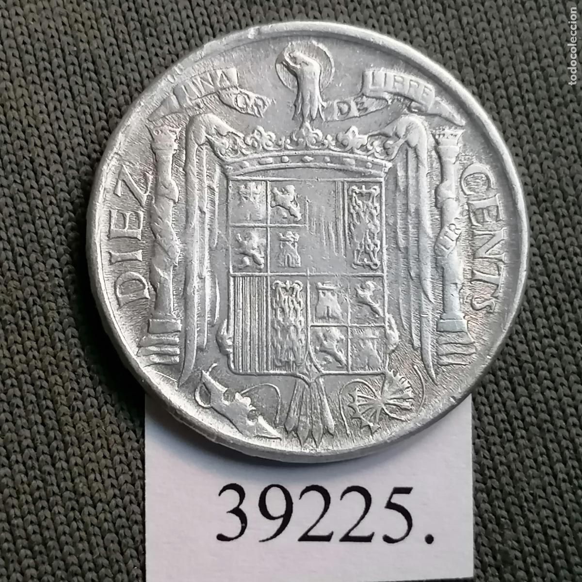 Monedas Franco: Espa&ntilde;a 10 c&eacute;ntimos 1940, Franco - Foto 2