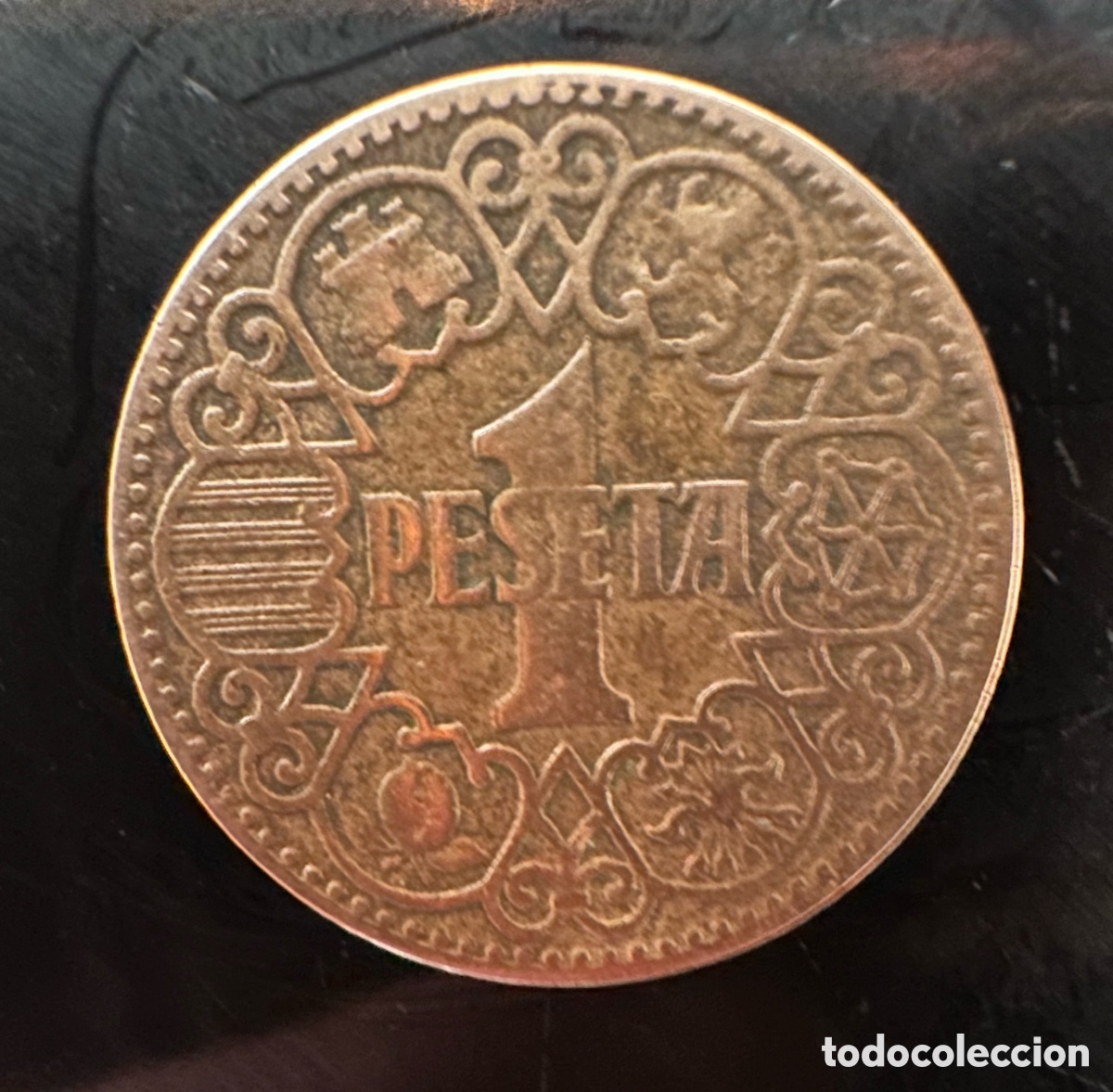Monedas Franco: Peseta del uno, 1944 - Foto 1