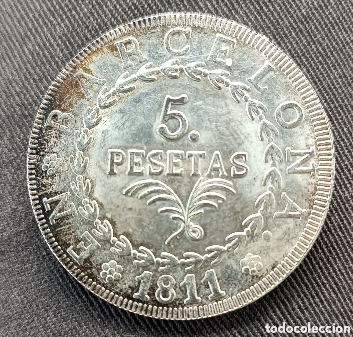 Monedas Franco: Replica Moneda 5 pesetas 1811 - Foto 1