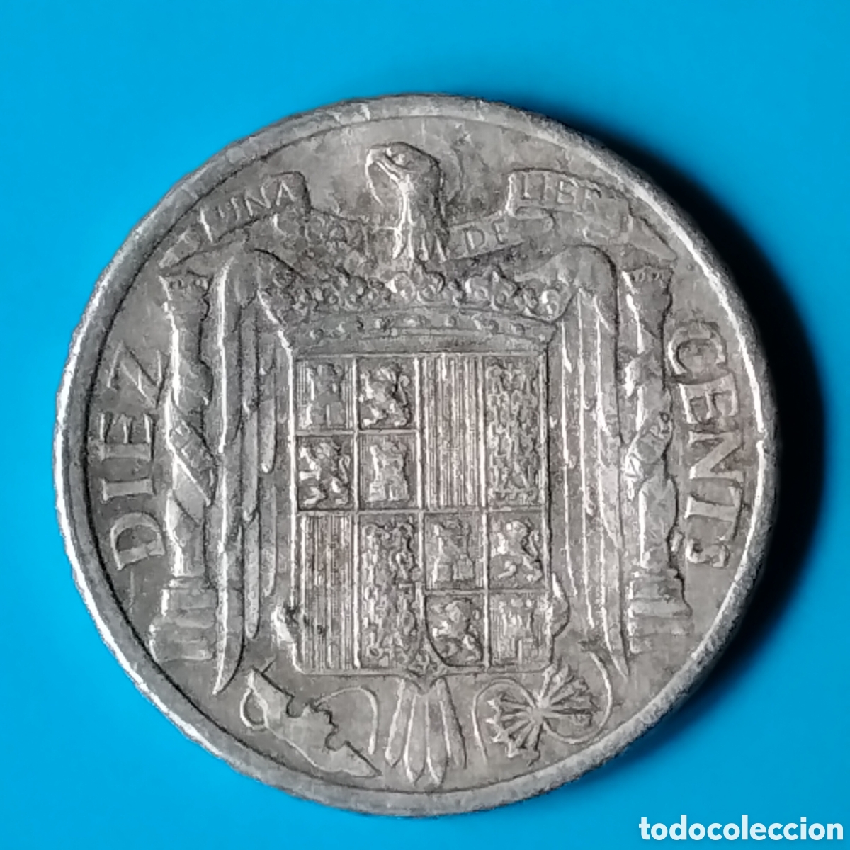 Monedas Franco: ESTADO ESPA&Ntilde;OL 10 CENTIMOS AL 1941 - Foto 2