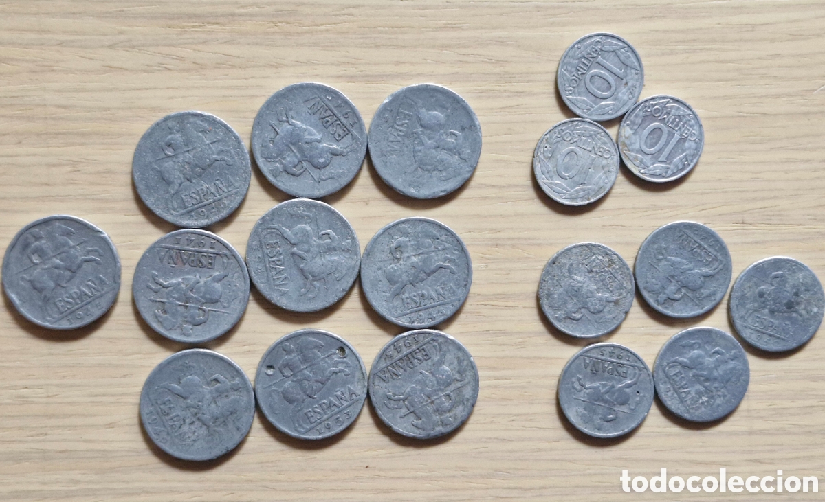 Monedas Franco: LOTE 18 MONEDAS C&Eacute;NTIMOS - Foto 1