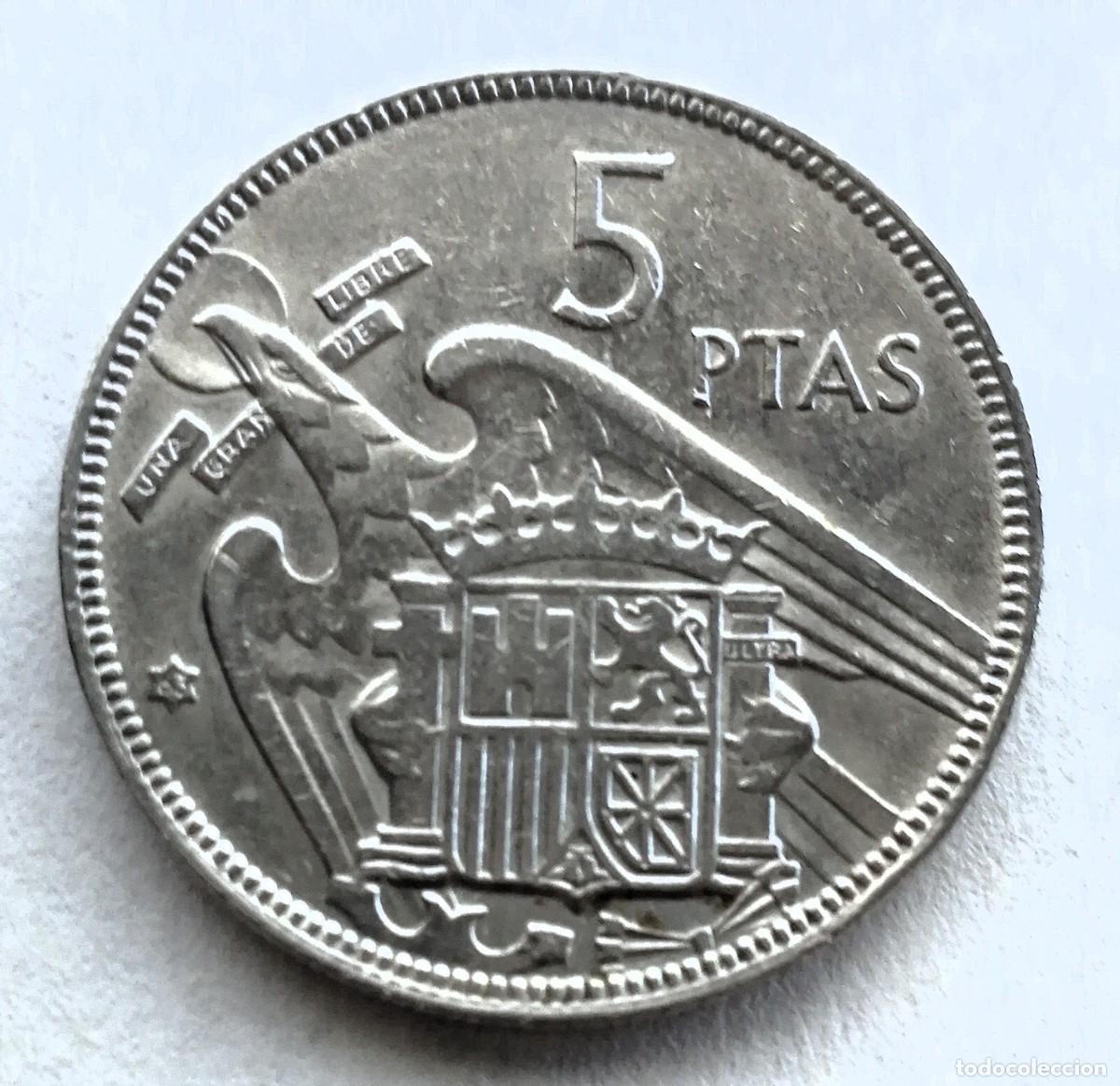 Monedas Franco: MONEDA DE 5 PESETAS 1957*63 - Foto 4