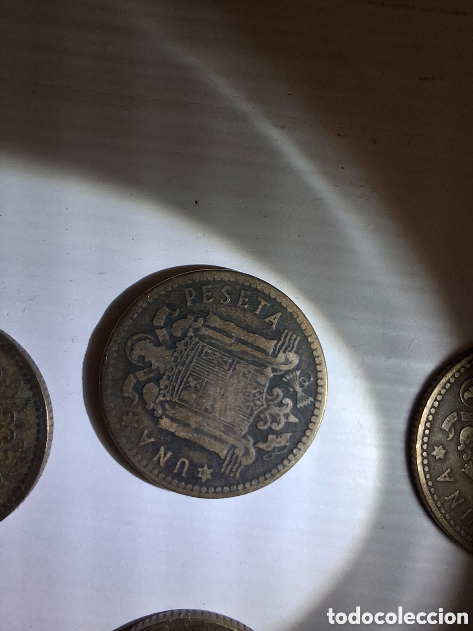 Monedas Franco: 8 Monedas de 1 peseta 1947 - Foto 5