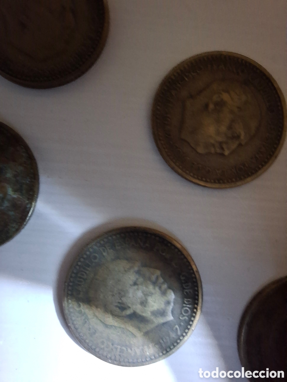 Monedas Franco: 8 Monedas de 1 peseta 1947 - Foto 16
