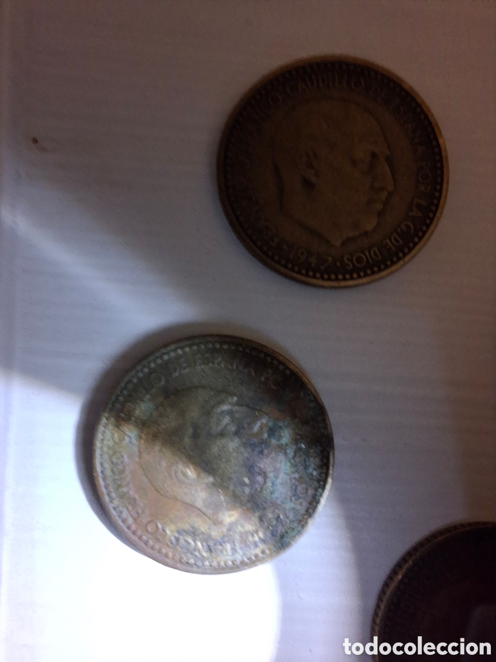 Monedas Franco: 8 Monedas de 1 peseta 1947 - Foto 17