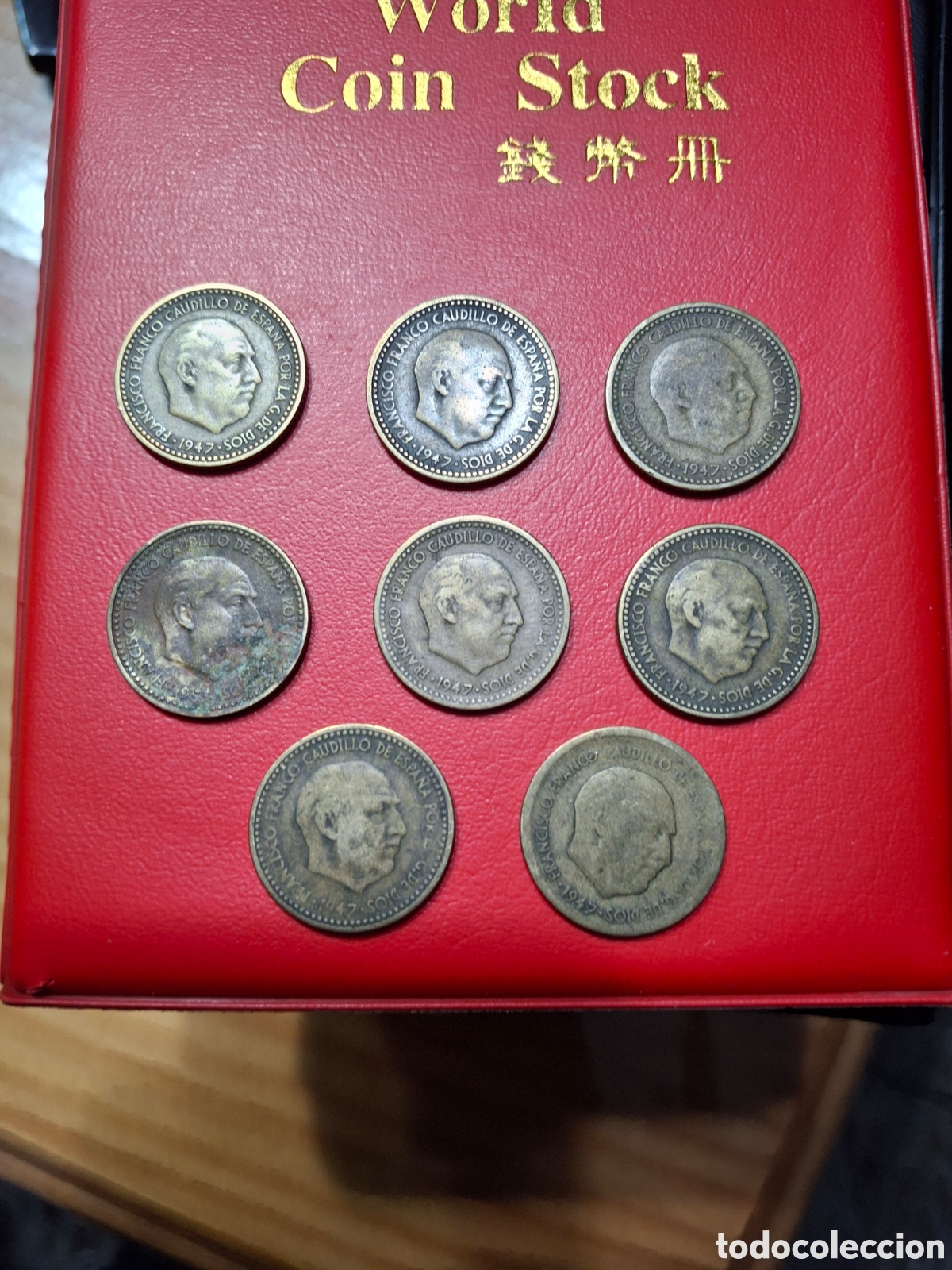 Monedas Franco: 8 Monedas de 1 peseta 1947 - Foto 1
