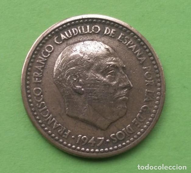 Monedas Franco: moneda 1 peseta 1947 - Foto 3