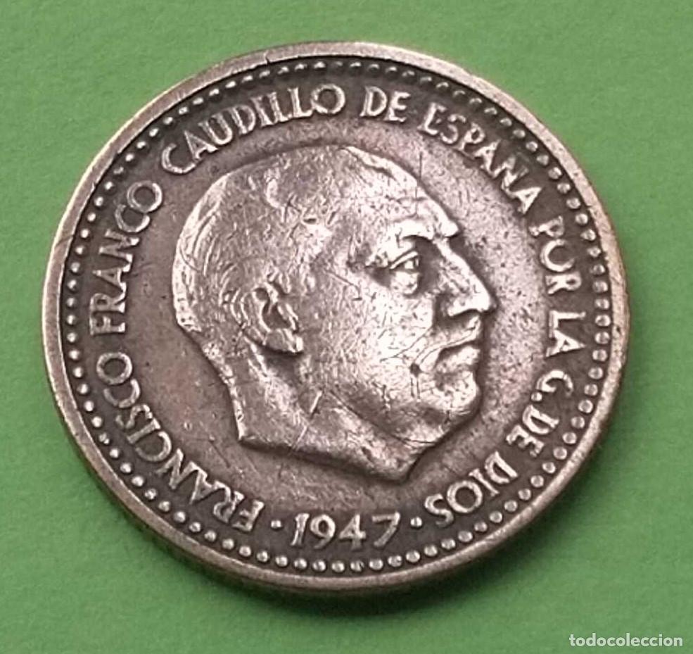 Monedas Franco: moneda 1 peseta 1947 - Foto 1