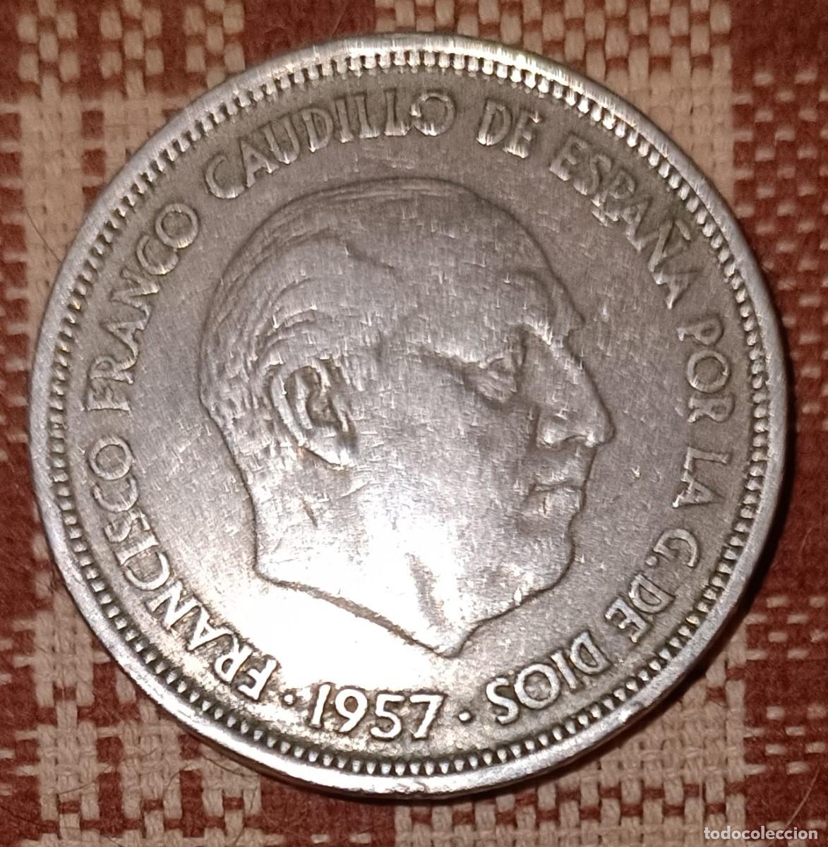 Monedas Franco: Moneda de 50 pesetas de 1957 - Foto 1