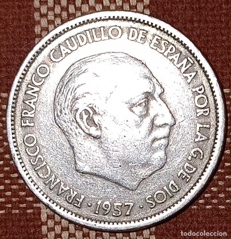 Monedas Franco: Moneda de 25 pesetas de 1957 - Foto 1