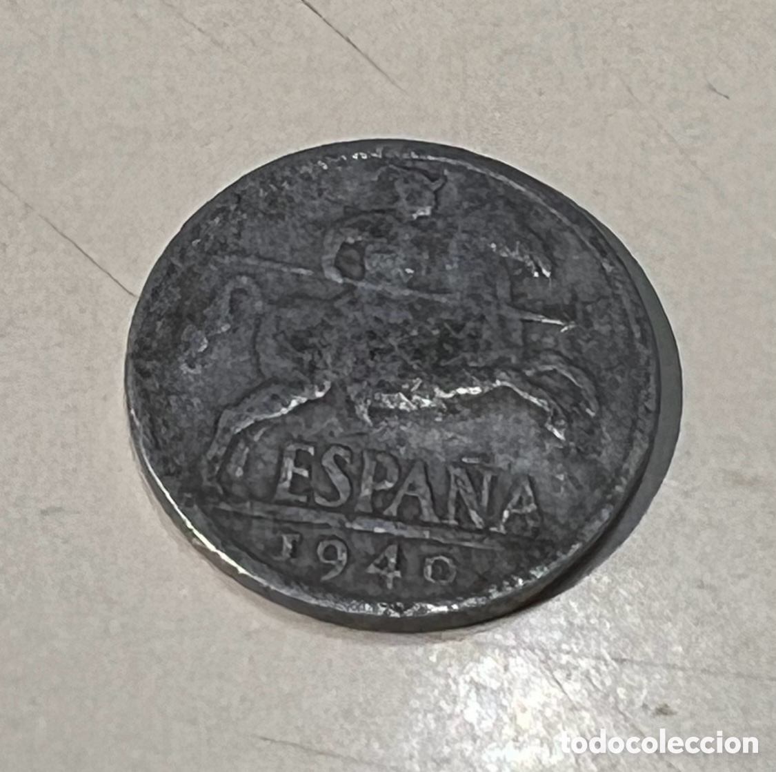 Monedas Franco: Moneda. Espa&ntilde;a. 10 C&eacute;ntimos. Aluminio. 1940. - Foto 1