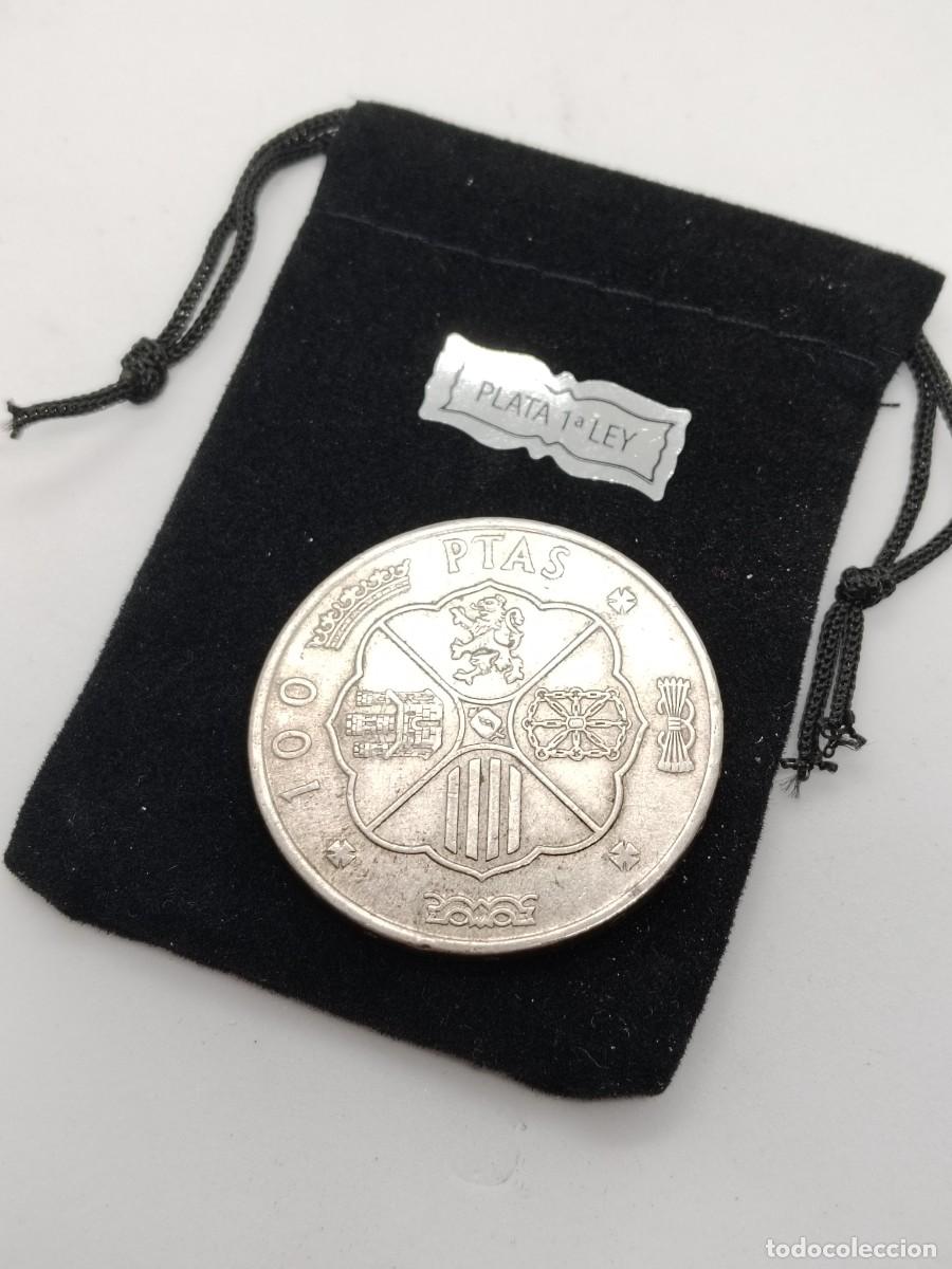 Monedas Franco: moneda de plata 800/1000 de 100 pesetas - Foto 5
