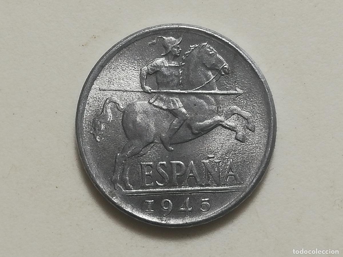 Monedas Franco: MONEDA 10 CENTIMOS 1945, ALUMINIO - Foto 1