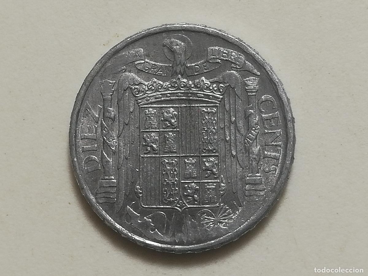 Monedas Franco: MONEDA 10 CENTIMOS 1945, ALUMINIO - Foto 2