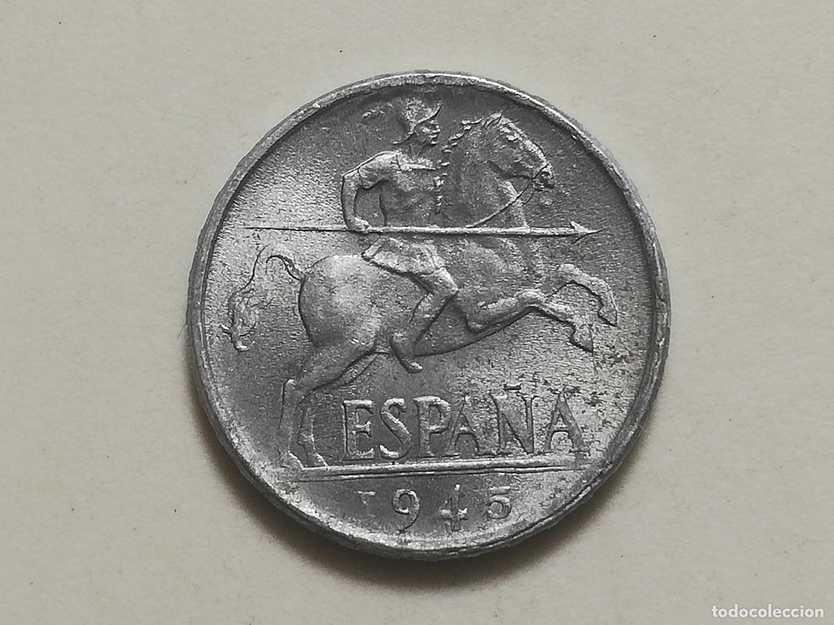 Monedas Franco: MONEDA 10 CENTIMOS 1945, ALUMINIO - Foto 1