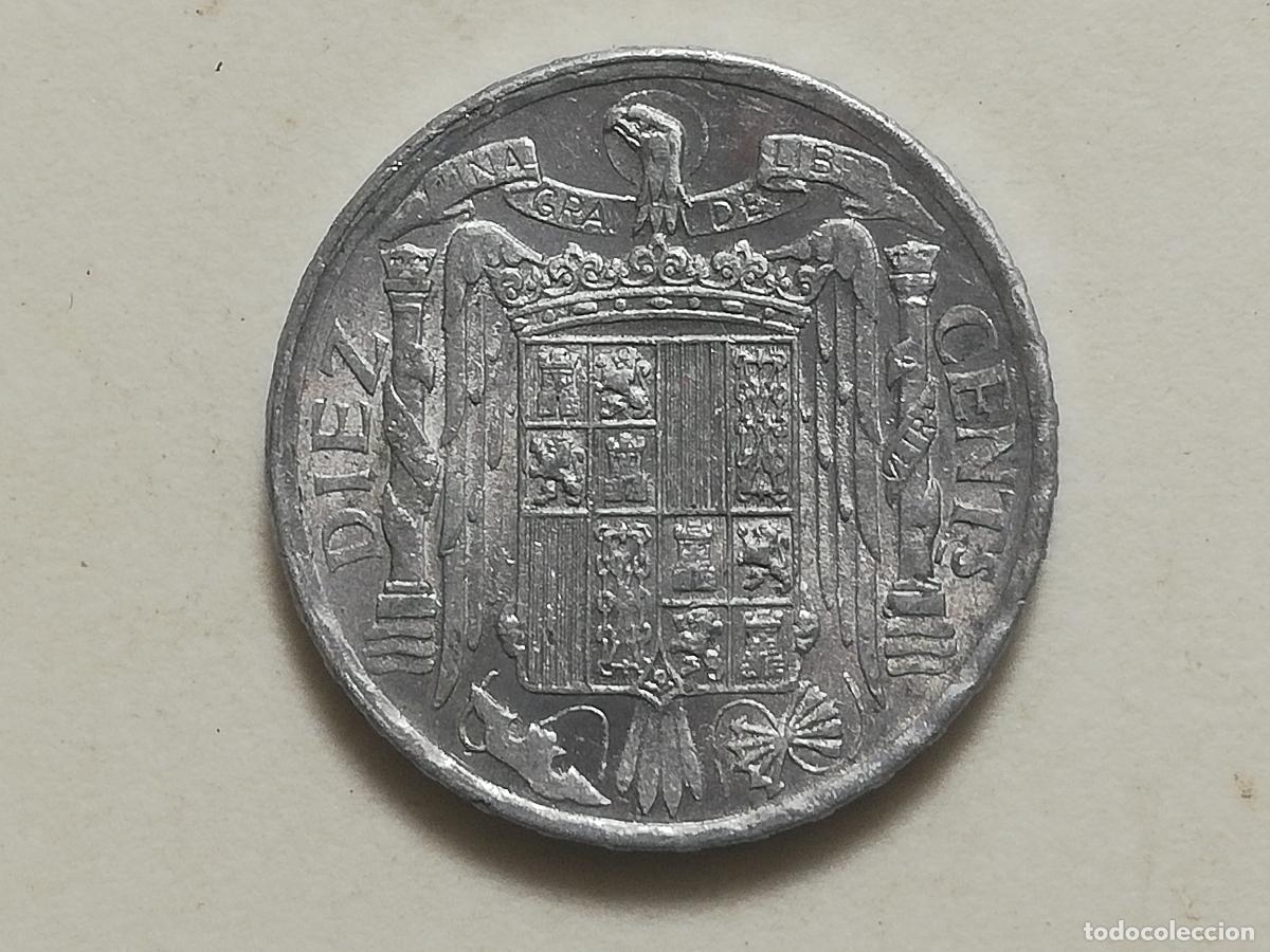 Monedas Franco: MONEDA 10 CENTIMOS 1945, ALUMINIO - Foto 2