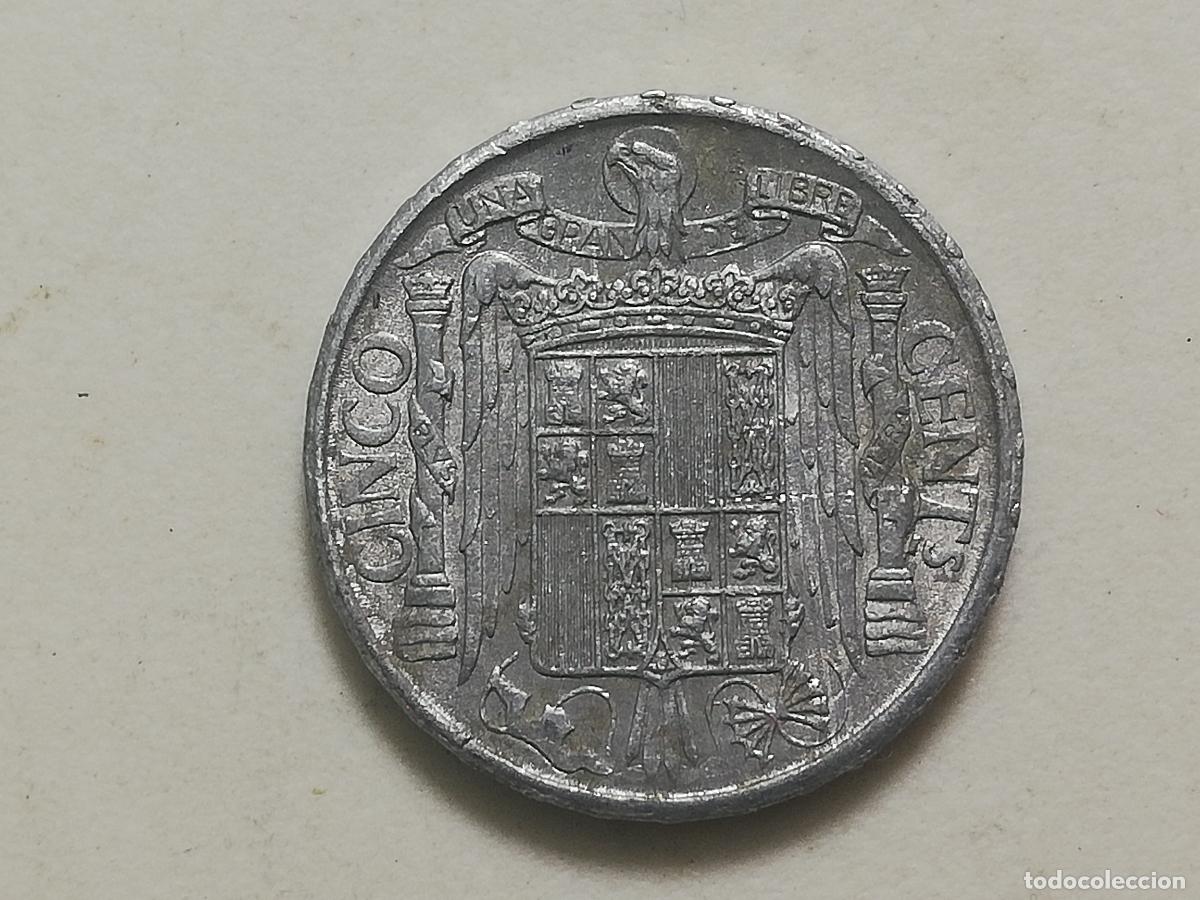 Monedas Franco: MONEDA 5 CENTIMOS 1941, ALUMINIO, PLVS CON V - Foto 2