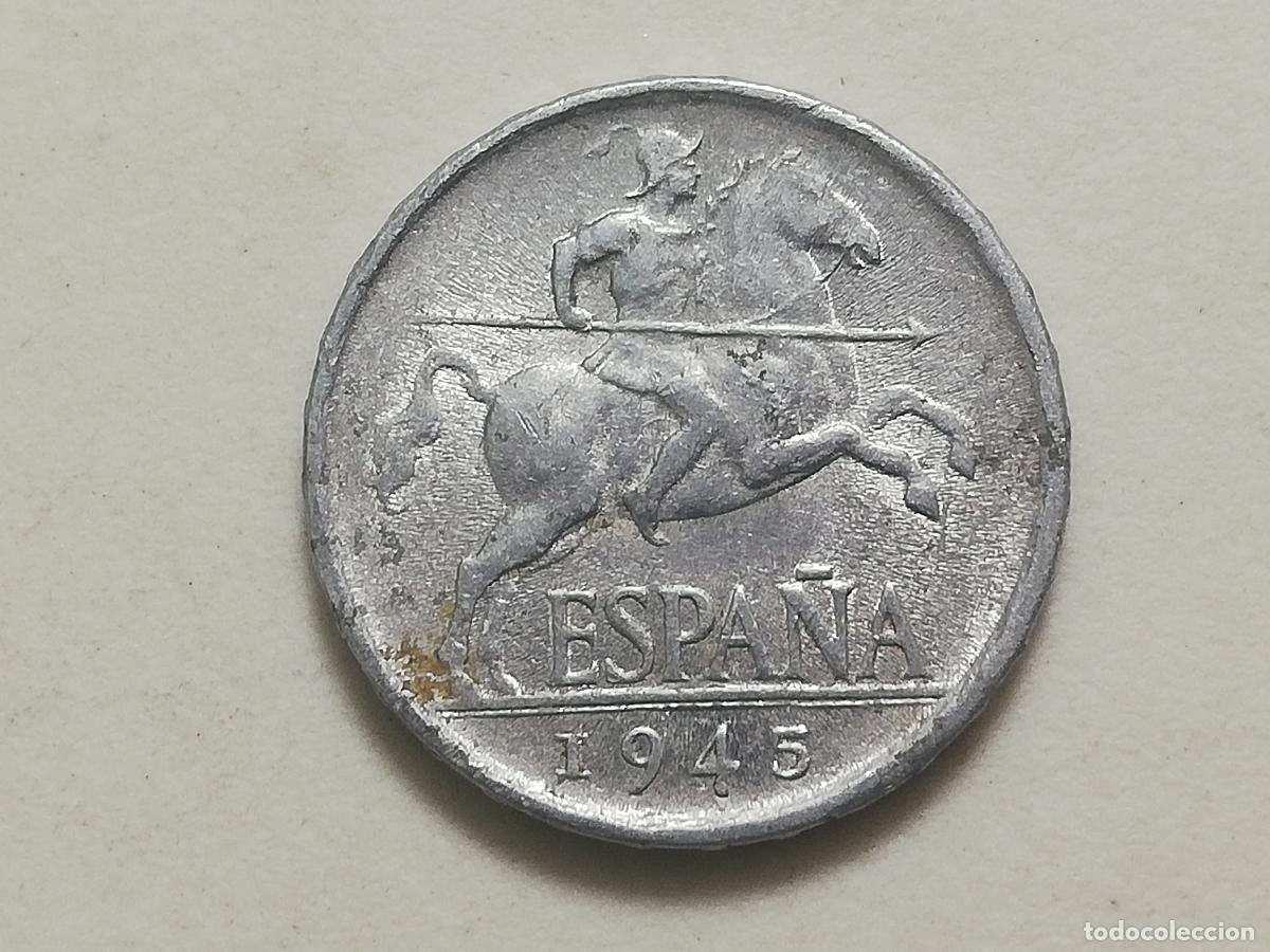 Monedas Franco: MONEDA 5 CENTIMOS 1945, ALUMINIO, PLVS CON V - Foto 1