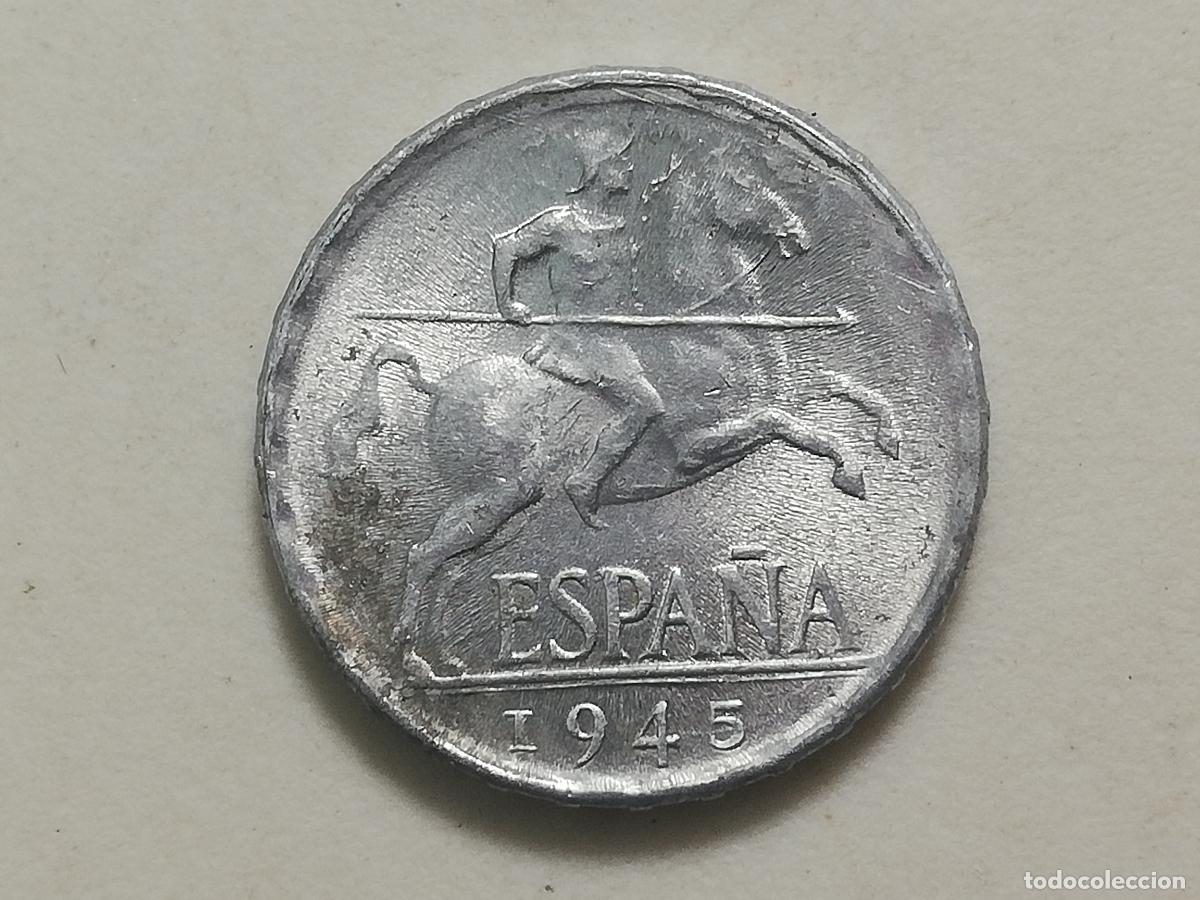 Monedas Franco: MONEDA 5 CENTIMOS 1945, ALUMINIO, PLVS CON V - Foto 1