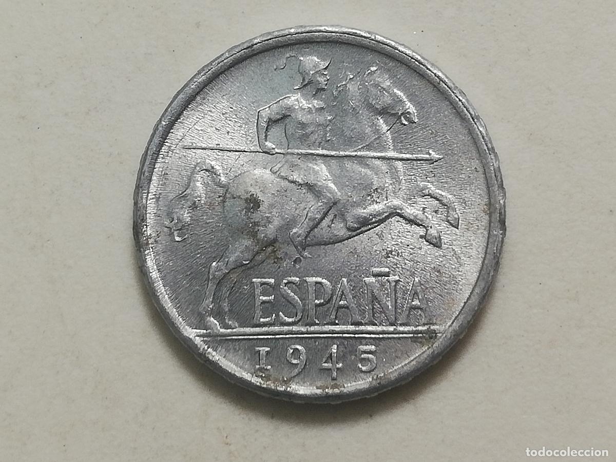 Monedas Franco: MONEDA 5 CENTIMOS 1945, ALUMINIO, PLVS CON V - Foto 1