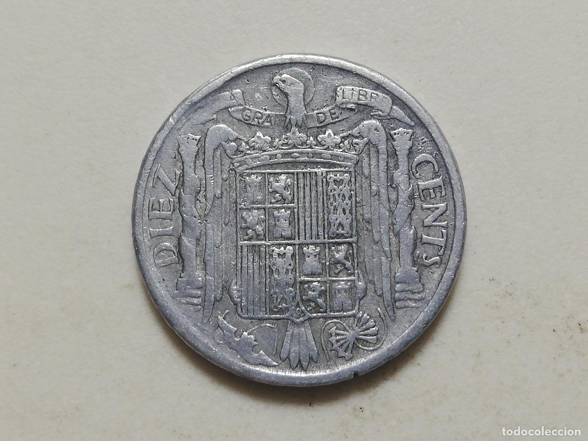 Monedas Franco: MONEDA 10 CENTIMOS 1940, ALUMINIO - Foto 2