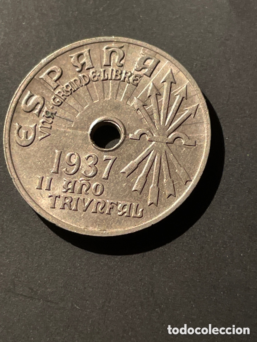 Monedas Franco: Espa&ntilde;a 25 ctm a&ntilde;o 1937 - Foto 1