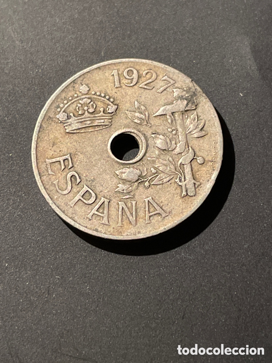 Monedas Franco: Espa&ntilde;a a&ntilde;o 1927 25 ctm - Foto 2